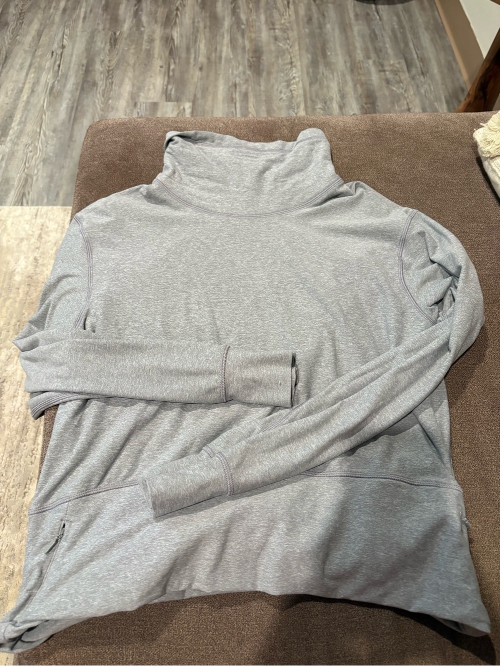 lululemon athletica Light Gray Turtleneck Pullover